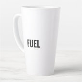 Fuel schwarze Buchstaben weiß minimalistisch cool Milchtasse (Linke Ecke)