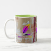 "Fuel Your Day _ Start Everyday Bright" Zweifarbige Tasse (Links)