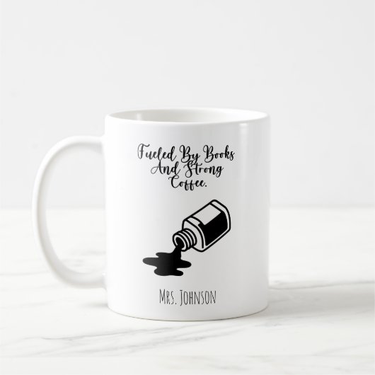 Fueled By Books And Strong Coffee Reader Life Kaffeetasse (Links)