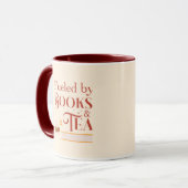 Fueled by books and Tea Tasse (Vorderseite Links)