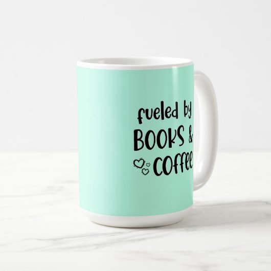 Fueled by Books Kaffeetasse (VorderseiteRechts)