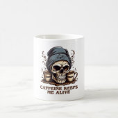 Fueled by Caffeine-Caffeine Keeps Me Alive Kaffeetasse (Mittel)