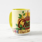 Fueled By Chai & Tawakkul | Floral Islamic Teapot Tasse (Vorderseite Links)