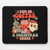 Fueled By Coffee & Christmas Cheer Funny Coffe Mousepad (Vorne)