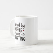 Fueled by Coffee and Charting – Funny Nurse Quote Kaffeetasse (Vorderseite Links)