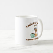 Fueled by Coffee and German Shepherds Dog Lover Kaffeetasse (VorderseiteRechts)