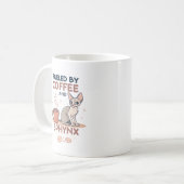 Fueled by Coffee and Sphynx Cat Art Kaffeetasse (Vorderseite Links)