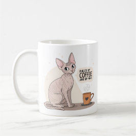 Fueled by Coffee and Sphynx Cat Illustration Kaffeetasse