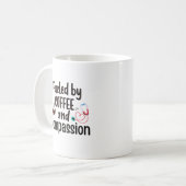 Fueled by Coffee & Compassion – CNA Kaffeetasse (Vorderseite Links)