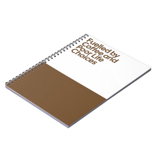 Fueled by Coffee Funny Notebook Notizblock (Linke Seite)