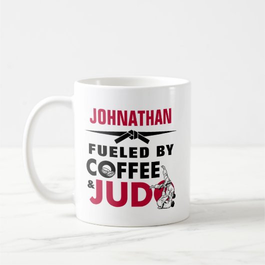 Fueled by Coffee & Judo Funny Cool Kaffeetasse (Links)