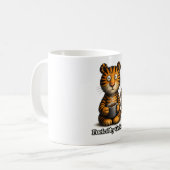 🐯☕ “Fueled by Coffee” Tiger Mug 🔥🧡 Kaffeetasse (Vorderseite Links)