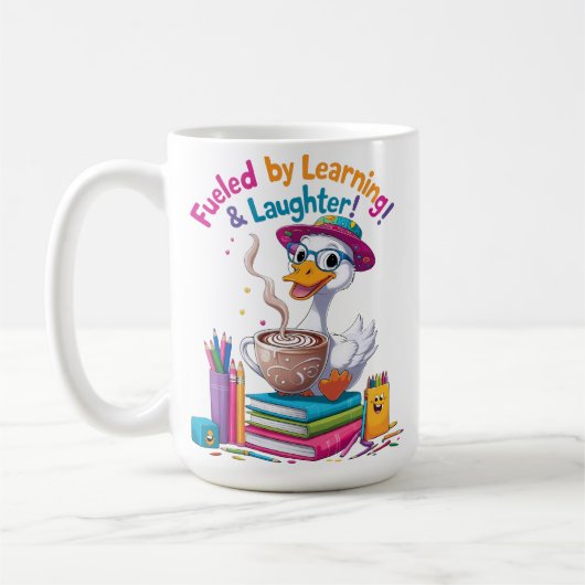 Fueled by Learning Goose Mug – Back to School Fun Kaffeetasse (Links)