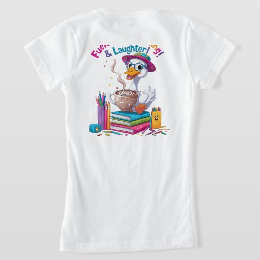 Fueled by Learning GooseTshirt– Back to School Fun T-Shirt (AblageHinten)