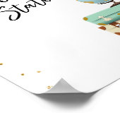 Fueling Station Bar sign Travel Shower Miss an Mrs Poster (Ecke)