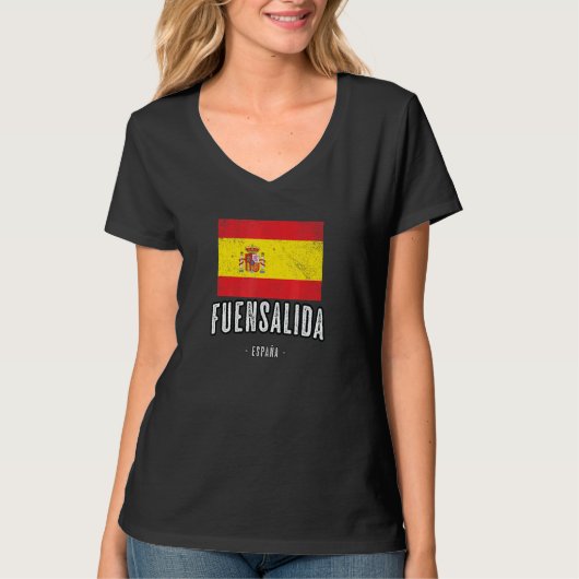 Fuensalida Spain Es Flag City - Bandera Ropa T-Shirt (Vorderseite)