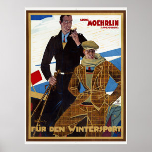 Fuer den Wintersport Deutschland Vintage Poster 19