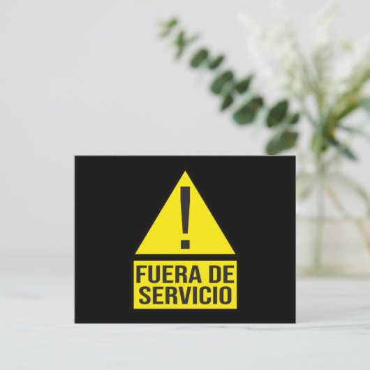 Fuera de Servicio Postkarte (Stehend Vorderseite)