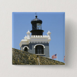 Fuerte San Felipe del Morro grau befestigt Button
