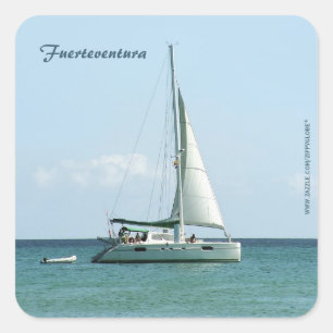 Fuerteventura-Aufkleber Quadratischer Aufkleber