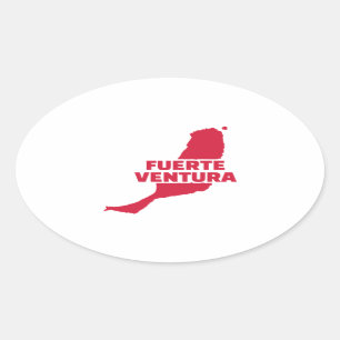 Fuerteventura Ovaler Aufkleber