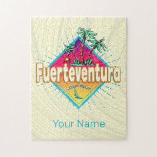 Fuerteventura Surfer Kanarische Inseln Vintage Puzzle