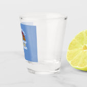 Fuffzig Jdhrige mit Padelschldger Padel 50. Schnapsglas (Rechts)