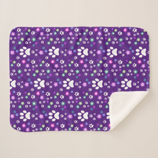 Fug Dog Blanket, Lila Hundepfade, Druck Sherpadecke (Vorderseite (Horizontal))