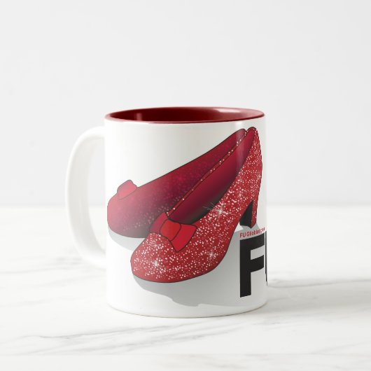 FUG Rubin-Pantoffel Zweifarbige Tasse (Vorderseite Links)