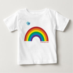 FUG scherzt Regenbogen-Vogel Baby T-shirt