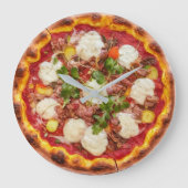 Fugazza Pizza Große Wanduhr (Vorderseite)