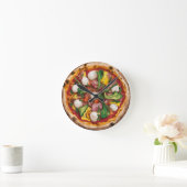 Fugazza Pizza Runde Wanduhr (Zuhause)
