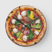 Fugazza Pizza Runde Wanduhr (Vorderseite)
