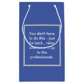 Fuge Angesagte Operation - Montage erforderlich Kleine Geschenktüte (Rückseite)