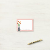 Füge Deinen Namen hinzu | A Vase & Bouquet Postit  Post-it Klebezettel (Auf Schreibtisch)