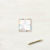 Füge Deinen Namen hinzu | Abstraktes Muster Post-it Klebezettel (Auf Schreibtisch)