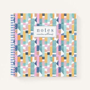 Füge Deinen Namen hinzu Abstraktes Wasserfarben Notizblock