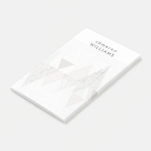 Füge Deinen Namen hinzu | Amuse II | Geometrisch m Post-it Klebezettel (angewinkelt)