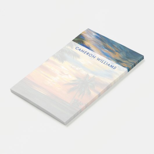 Füge Deinen Namen hinzu | Atemberaubender tropisch Post-it Klebezettel (angewinkelt)