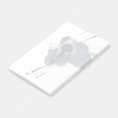 Füge Deinen Namen hinzu | Blauer Splash II | Blau Post-it Klebezettel (angewinkelt)