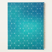 Füge Deinen Namen hinzu | Blaues Aquamarines DNA M Planer (Rückseite)