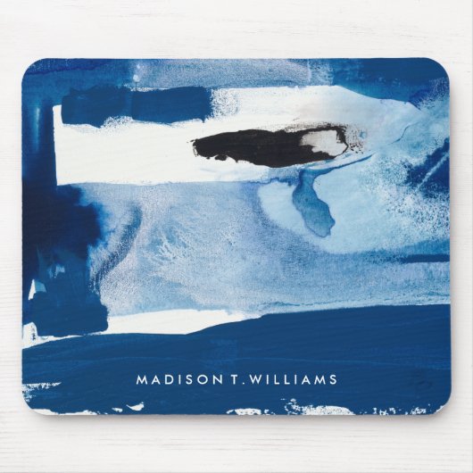 Füge Deinen Namen hinzu | Blue Amore II Mousepad (Vorne)