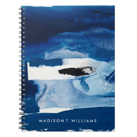 Füge Deinen Namen hinzu | Blue Amore II Notizblock (Vorderseite)