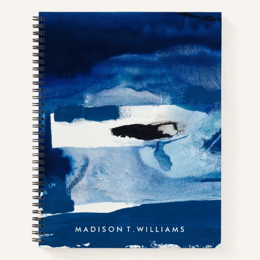 Füge Deinen Namen hinzu | Blue Amore II Notizblock (Vorderseite)