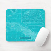Füge Deinen Namen hinzu | Blue Cuba Karte Mousepad (Mit Mouse)