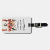Füge Deinen Namen hinzu | Blume Crown Forester Fox Gepäckanhänger (Vorderseite horizontal)
