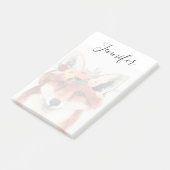 Füge Deinen Namen hinzu | Blume Crown Forester Fox Post-it Klebezettel (angewinkelt)