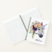 Füge Deinen Namen hinzu | Blumenbekleidung Notizblock (Innenseite)