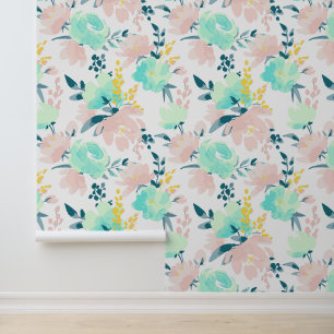 Füge Deinen Namen hinzu Blumenmuster Tapete