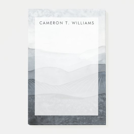 Füge Deinen Namen hinzu | Blustering Gray Valley Post-it Klebezettel (Vorderseite)